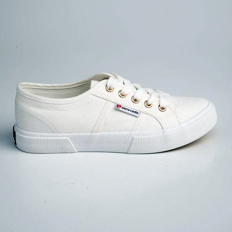 Pierre Cardin Calais Sneaker - White Gold Eyelet