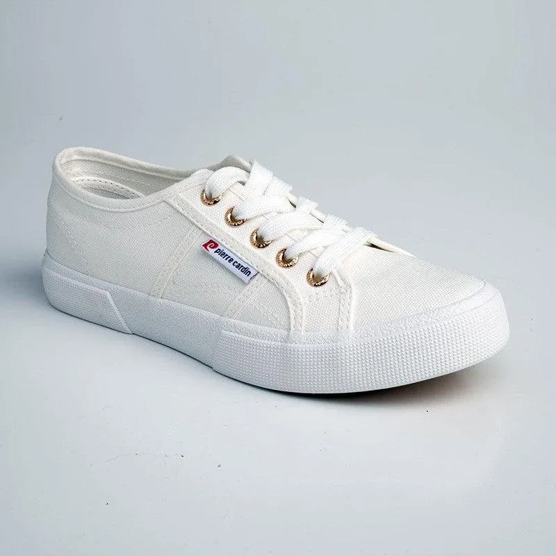 Pierre Cardin Calais Sneaker - White Gold Eyelet