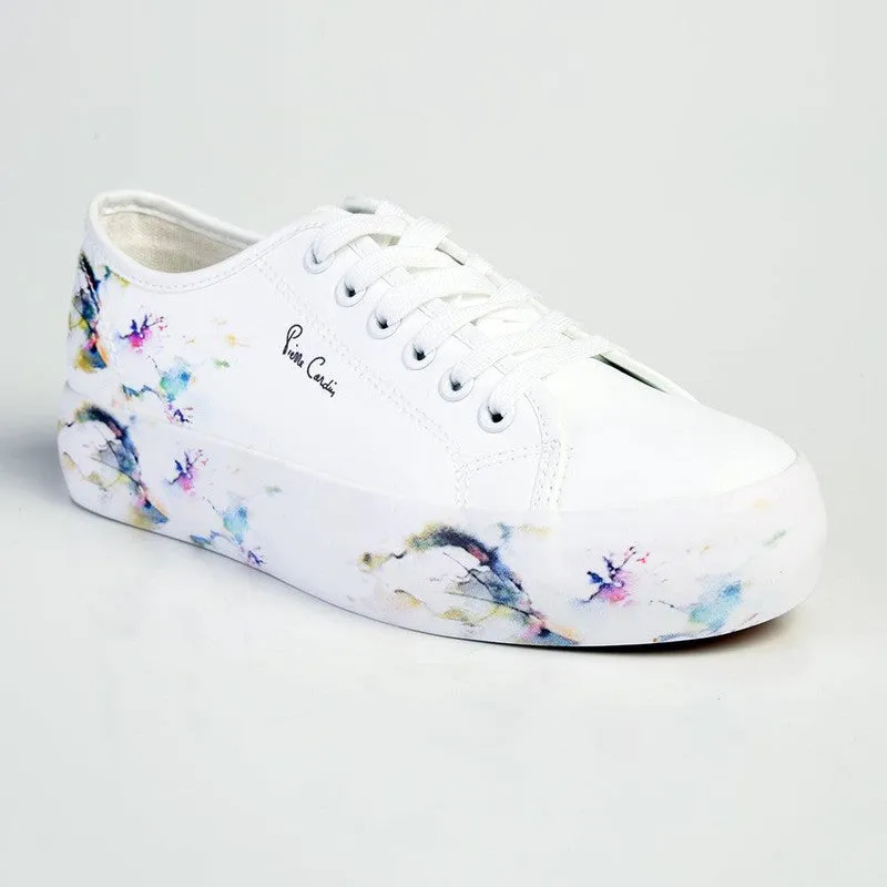 Pierre Cardin Fleurs 2 lace up sneaker - White Floral