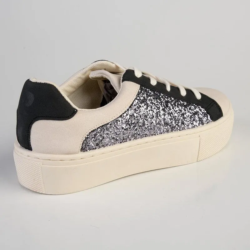 Pierre Cardin Lucie 1 Glitter Sneaker - Black Ice