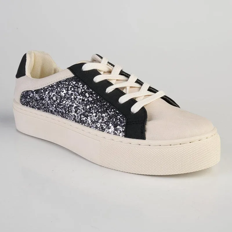 Pierre Cardin Lucie 1 Glitter Sneaker - Black Ice