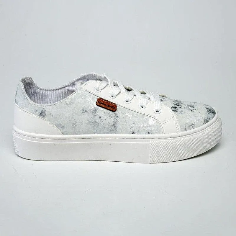 Pierre Cardin Scarlett Printed Sneaker - White/Grey