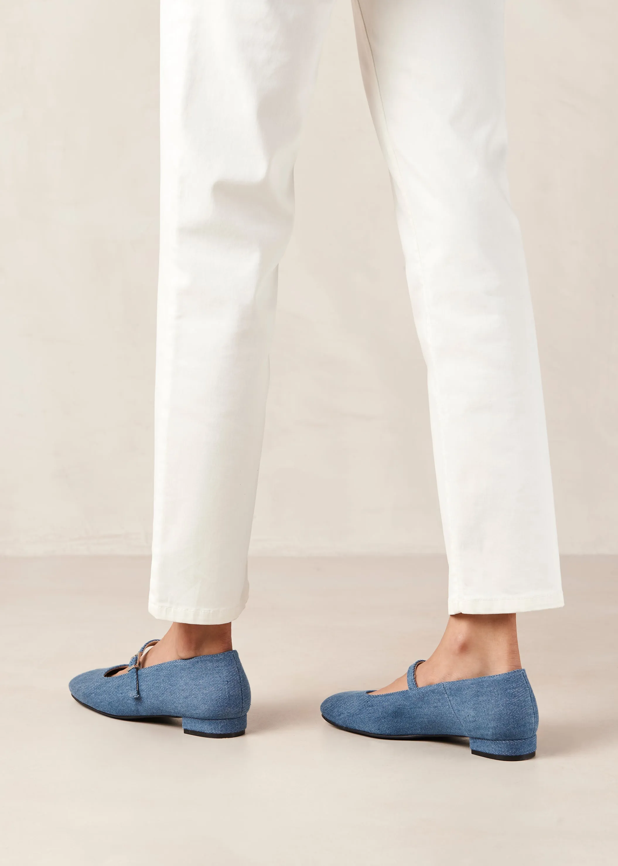 Por Do Sol Denim Blue Denim Ballet Flats