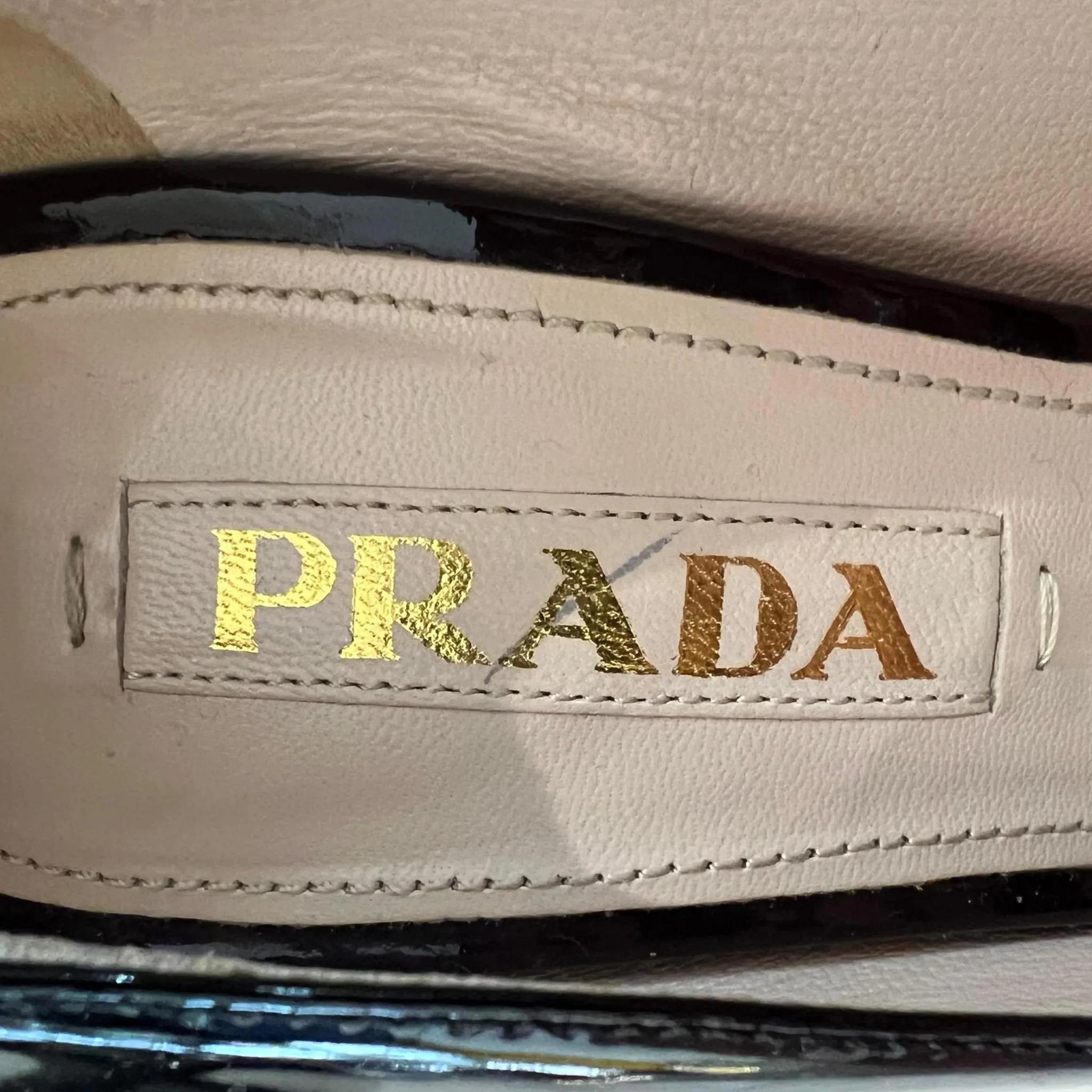 Prada Patent Leather Ombre Platform Pumps. Size 35