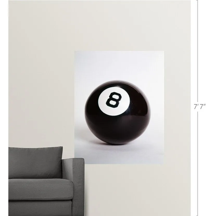 "1970's Pool Billiard Ball Eight Ball" Poster Print