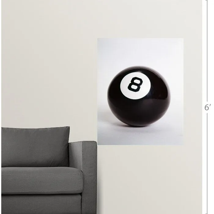 "1970's Pool Billiard Ball Eight Ball" Poster Print