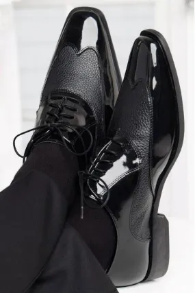 "Manhattan" Black Frederico Leone Tuxedo Shoes