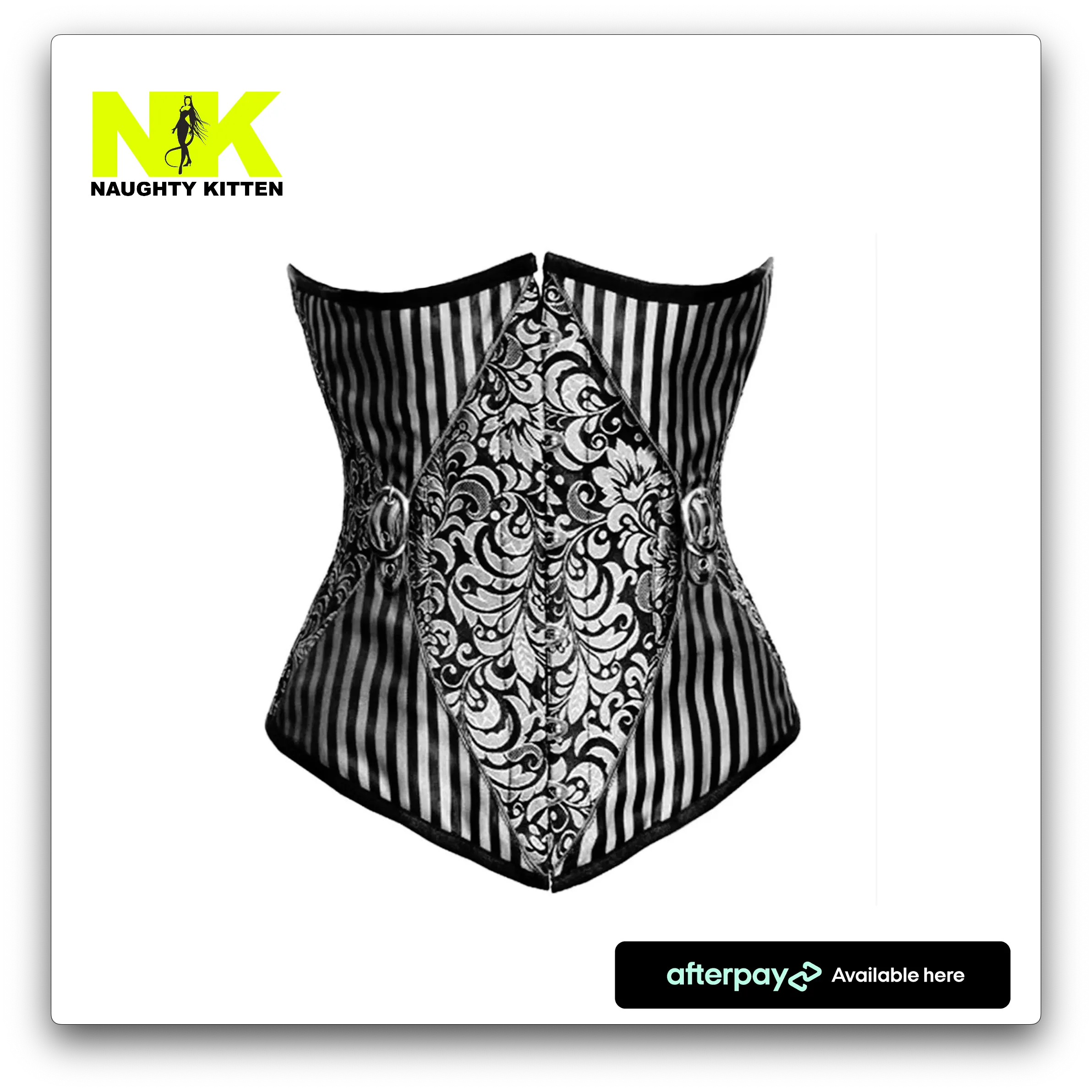 Rita Pinstrip & Brocade Corset