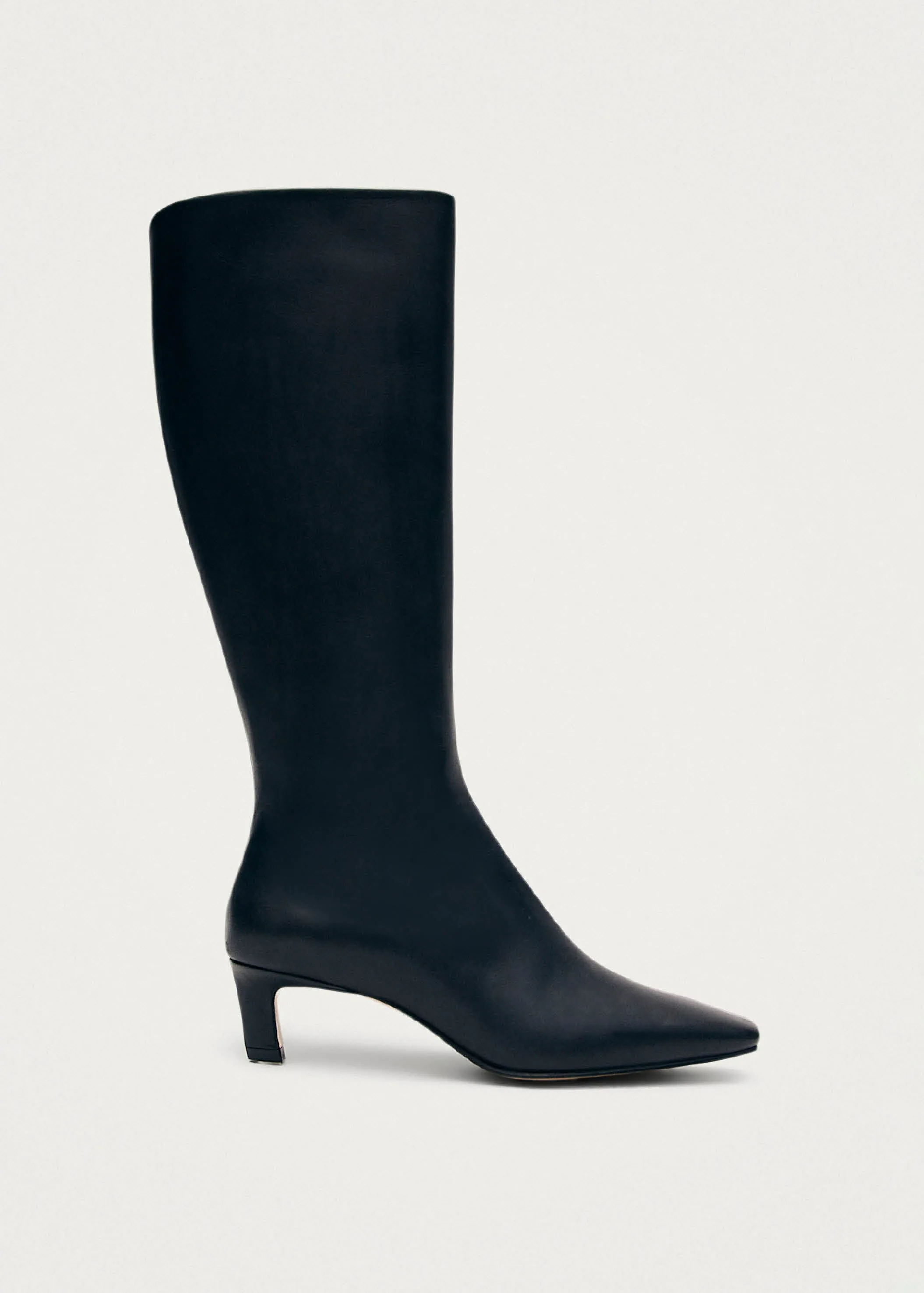 Rory Black Leather Boots