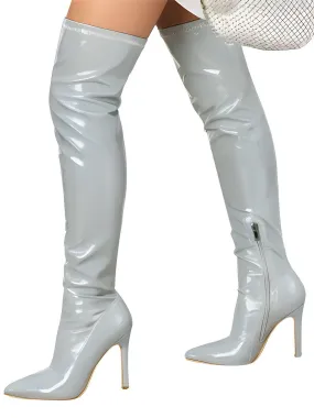 Sexy Stiletto High Heels Women's Over-The-Knee Boots Pointed Toe Ladies Sexy Thigh High Boots