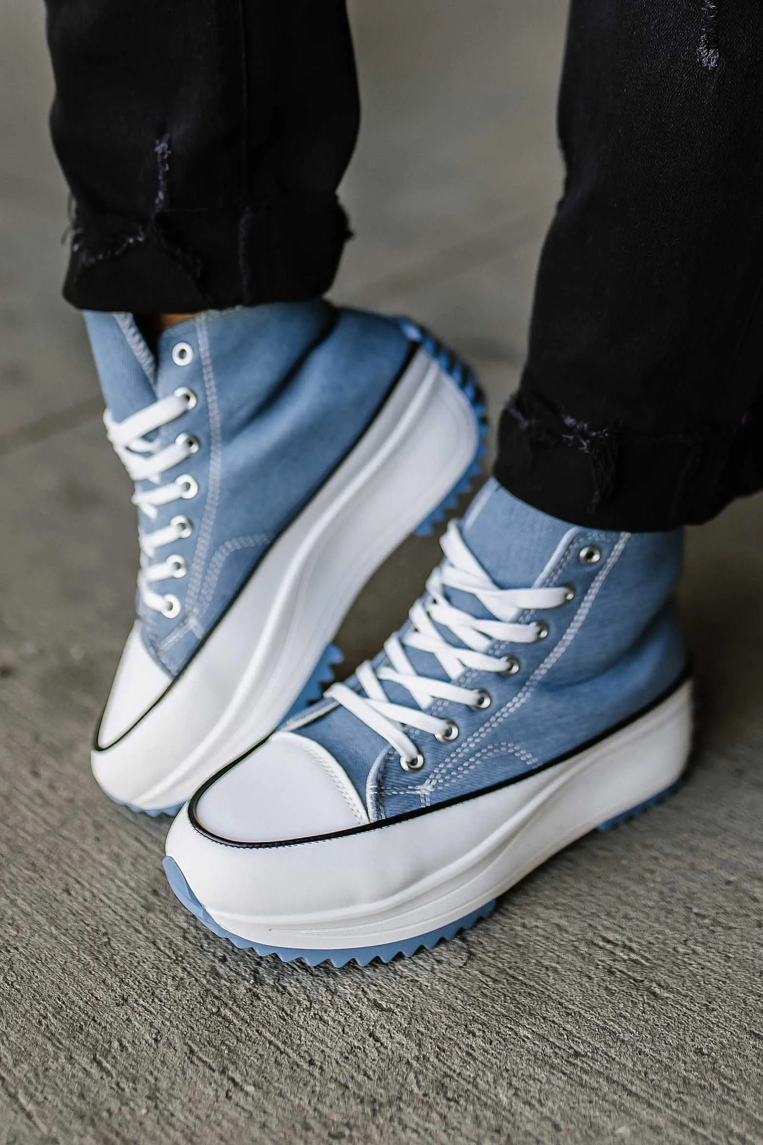 Street Smart High Tops - Denim