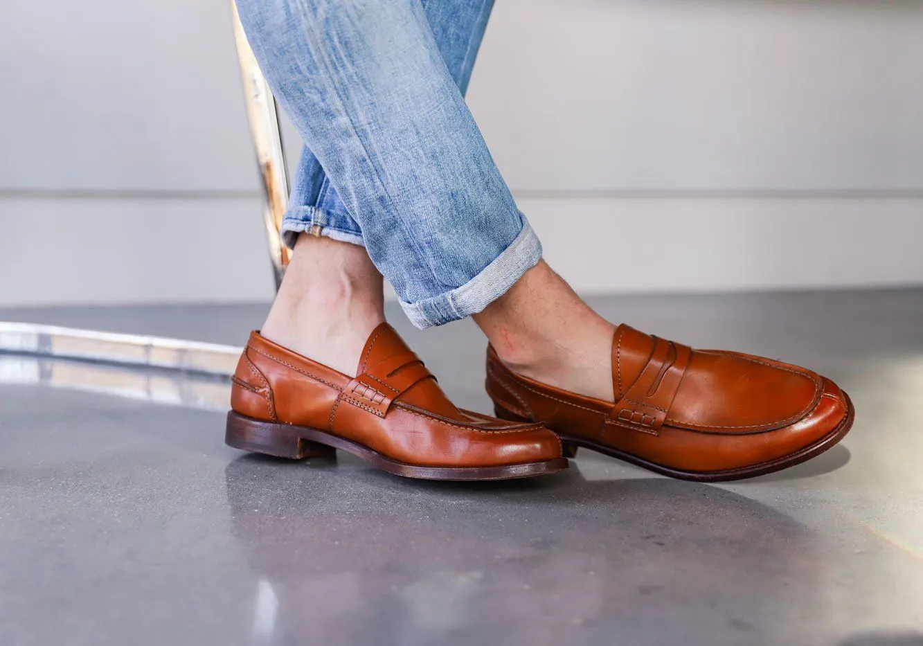 Tangier Dark Cognac Beckett Leather Loafer