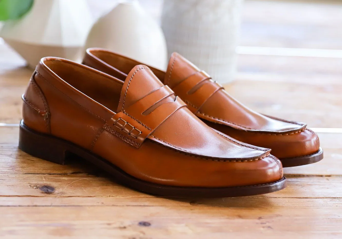 Tangier Dark Cognac Beckett Leather Loafer