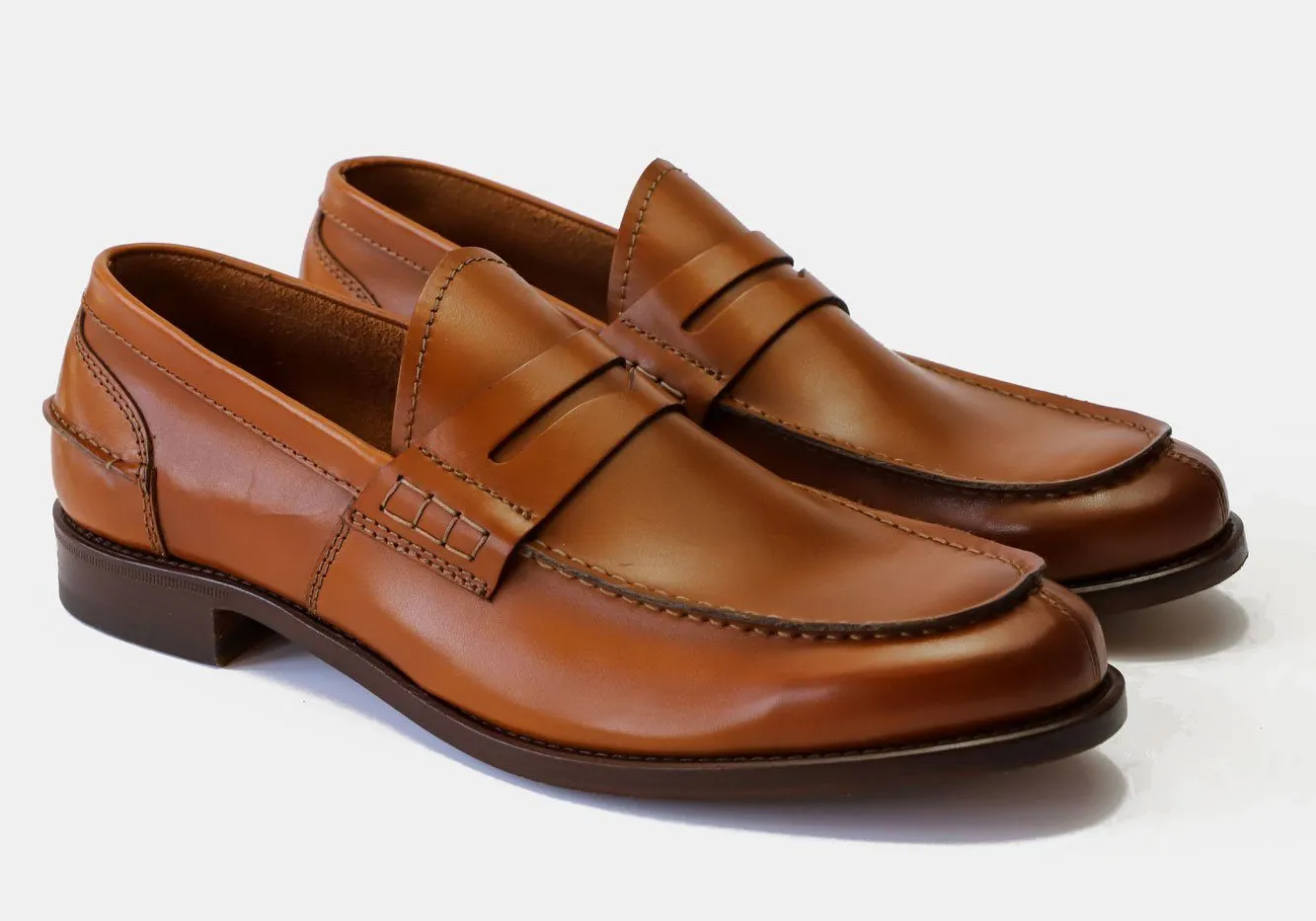 Tangier Dark Cognac Beckett Leather Loafer