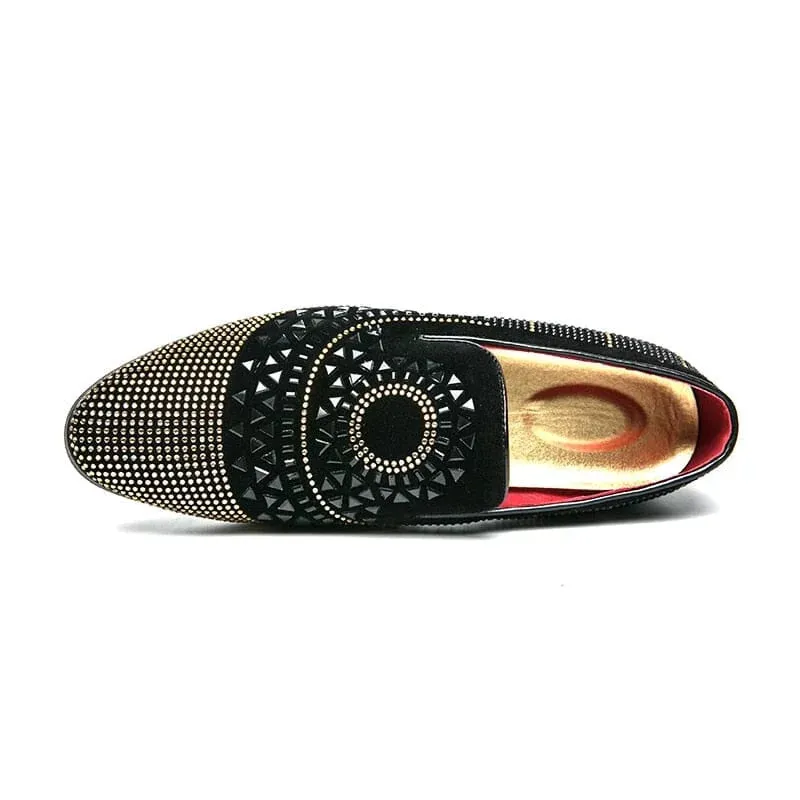 The Santos Crystal Studded Penny Loafers