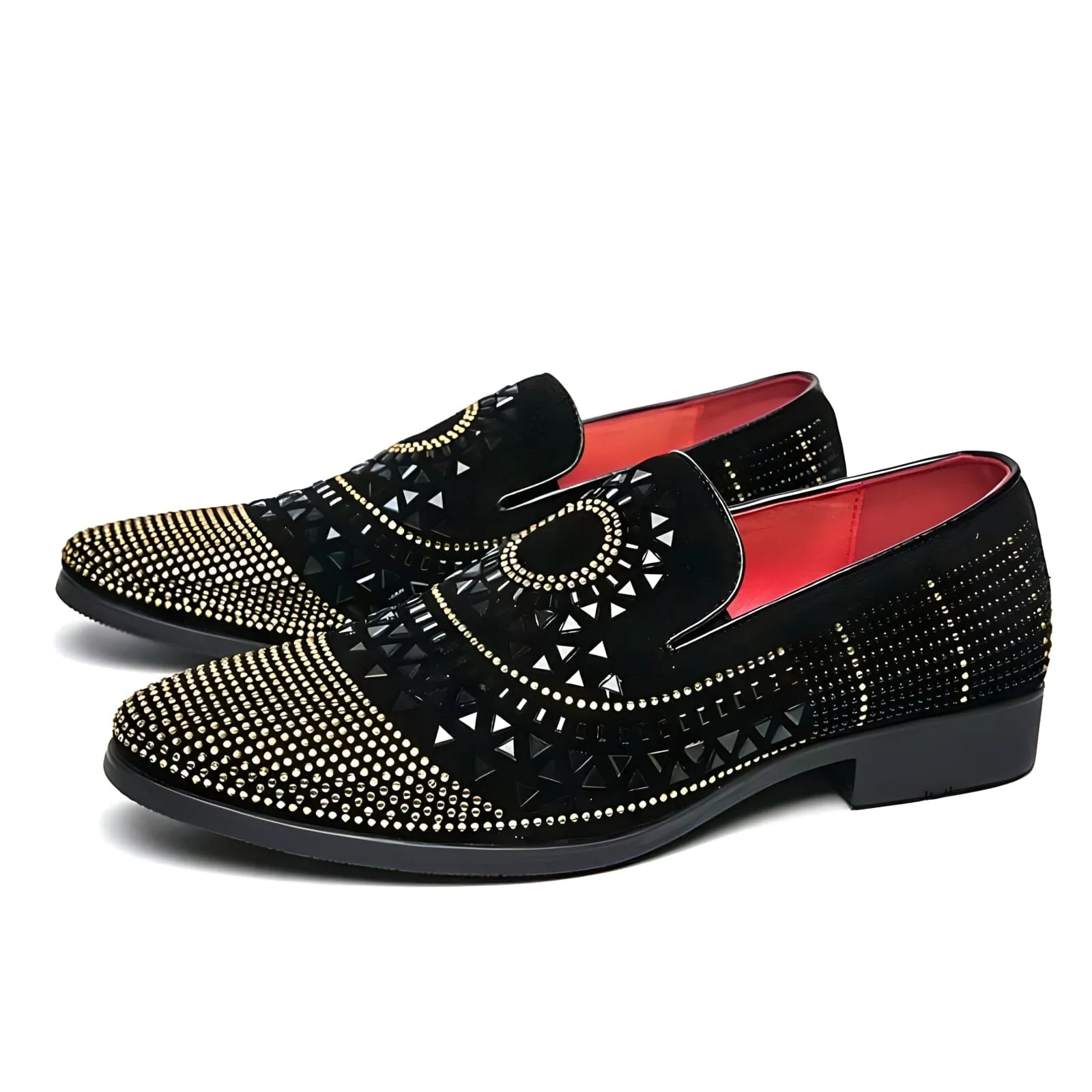 The Santos Crystal Studded Penny Loafers