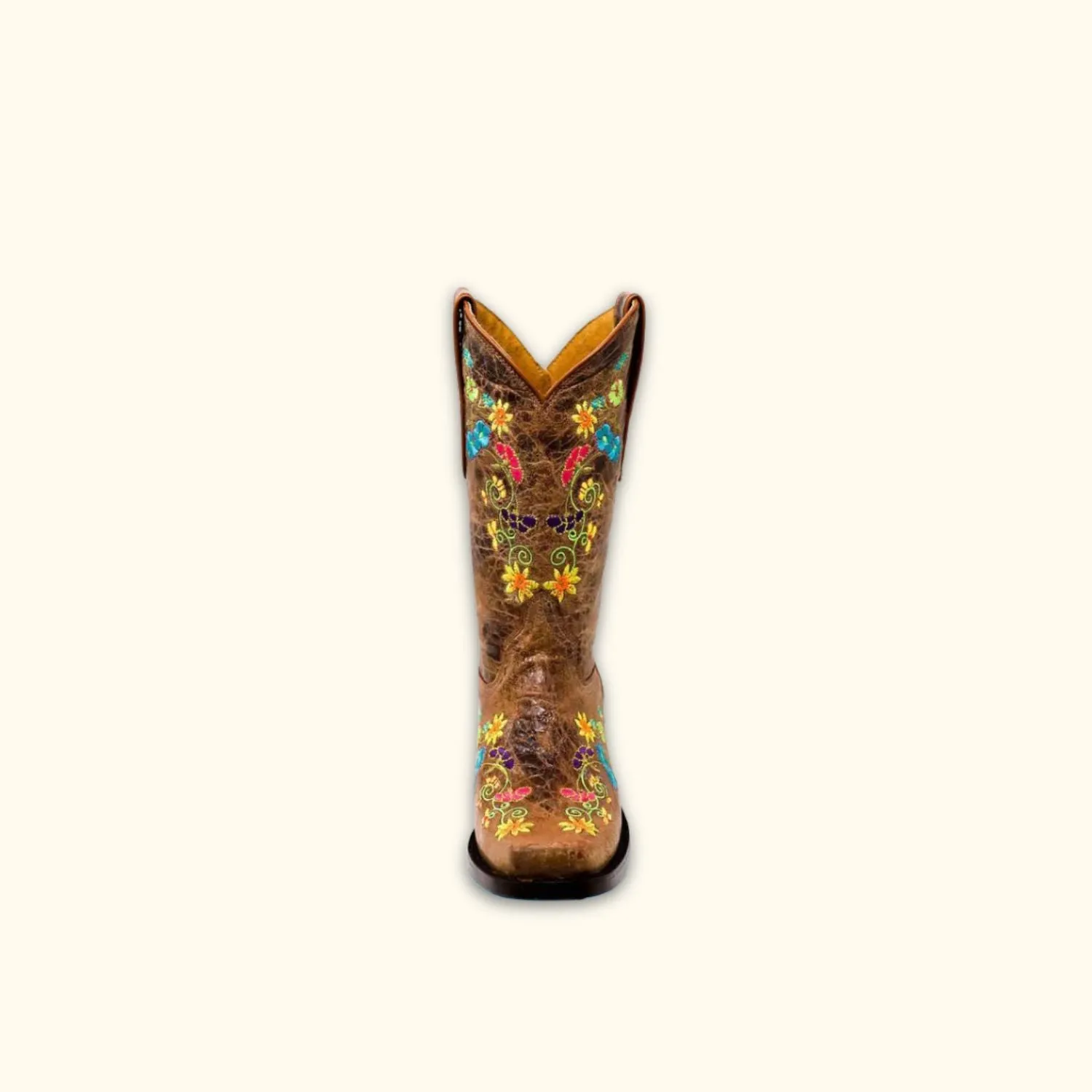 The Wildflower Bliss - Leather Cowgirl Boots