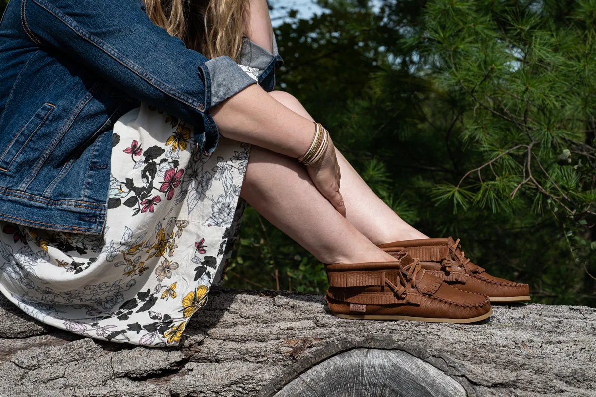 Women's Maple Apache Moose Hide Moccasin Boots