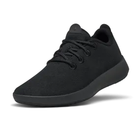 Women's Wool Runner Mizzles - True Black (Black Sole)